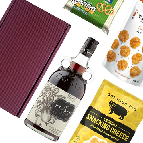 Kraken Black Spiced Rum 70cl Nibbles Hamper